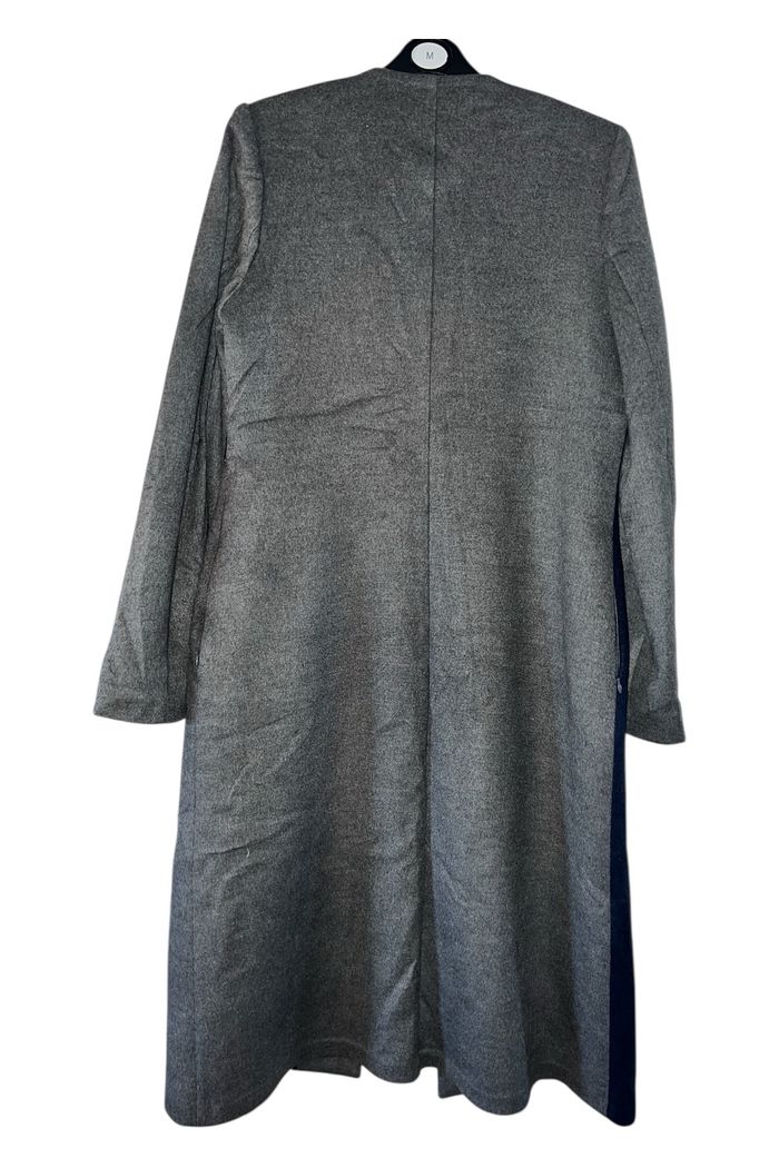 Manteau long bicolore (gris et bleu marine)  Taille 38 - photo numéro 4