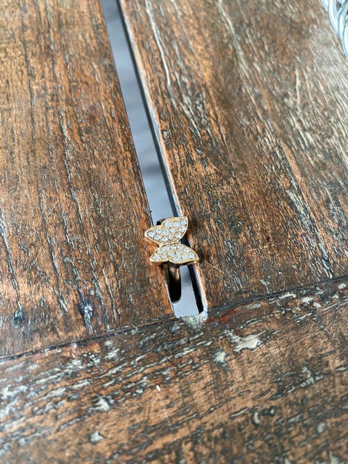 Magnifique bague papillon et strass, taille 52 - photo numéro 5