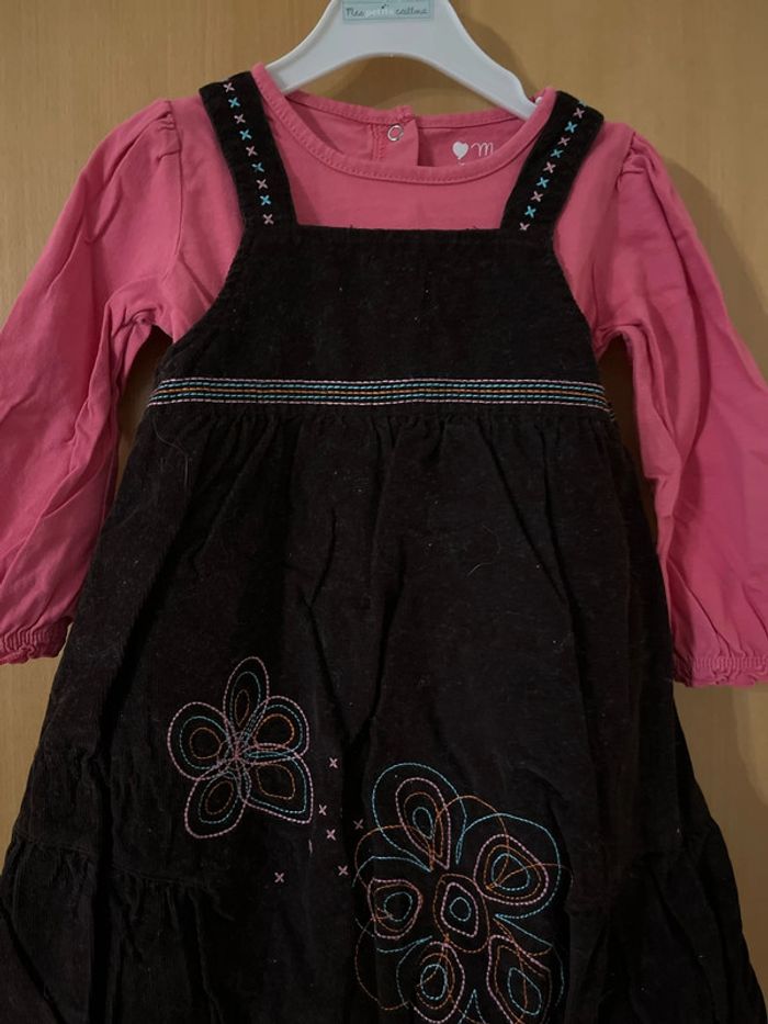 Robe fleurs et tee shirt manches longues 2 ans - photo numéro 2