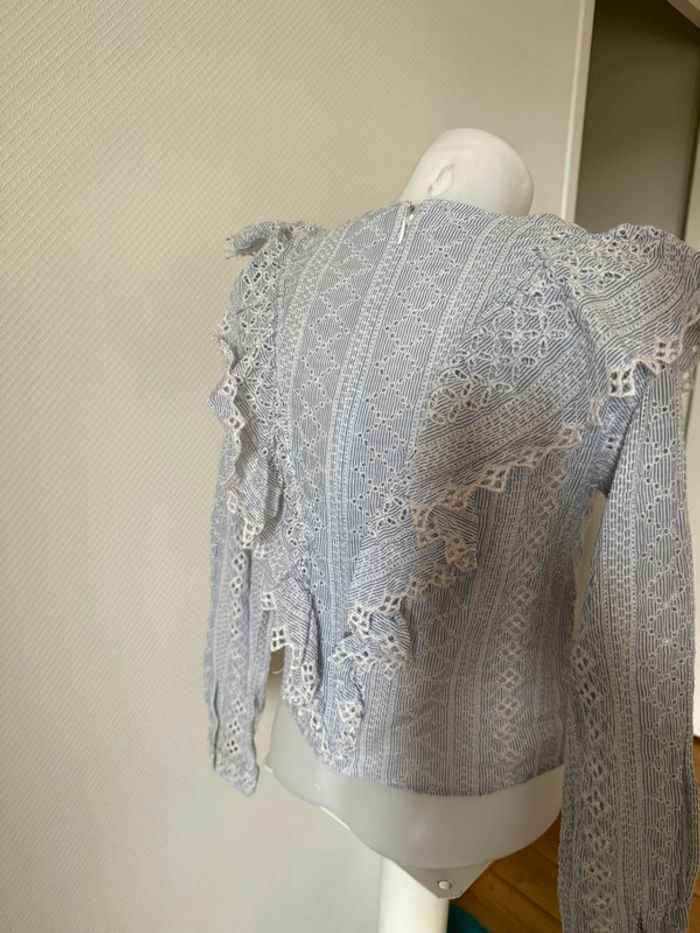 Blouse bleu en bon état taille 38 H&M - photo numéro 4