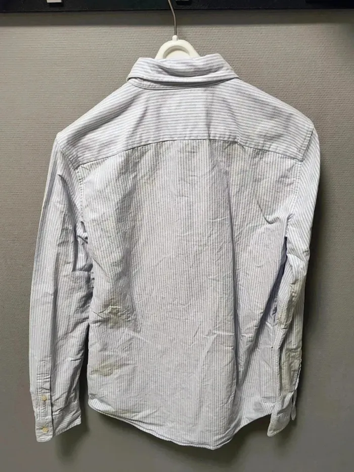 Chemise Ralph Lauren Slim Fit Rayée Bleu/Blanc – Élégance Vintage Y2K - photo numéro 10