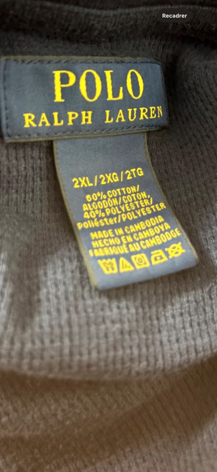 T-shirt manches longues Ralph Lauren bleu marine - Taille XXL - photo numéro 8