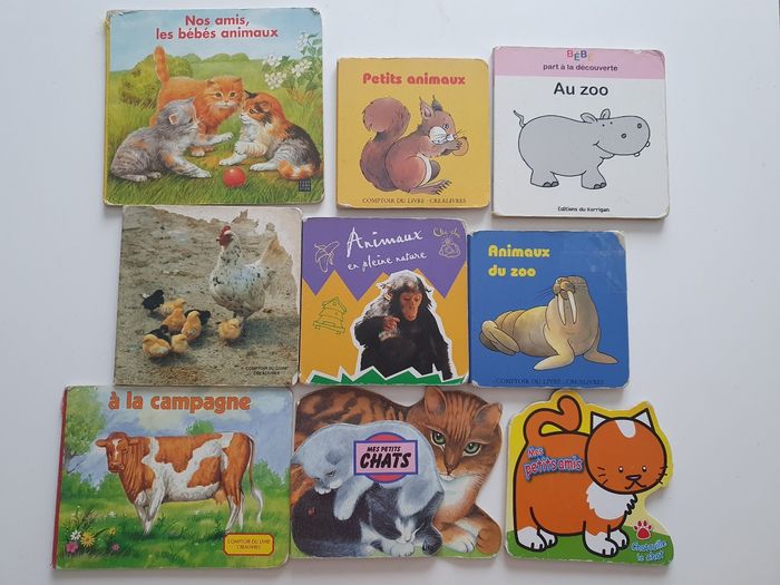 Lot de livres bébé sur le thème des animaux