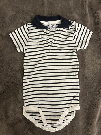 Body marinière petit bateau 18 mois