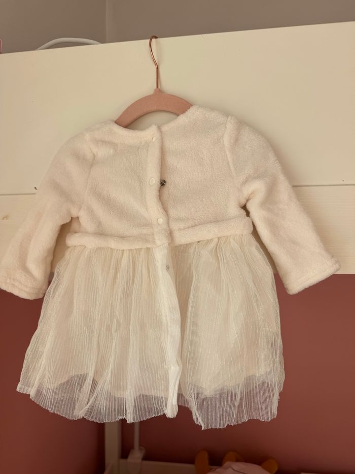 Robe blanche Du pareil au même Fête 6 mois