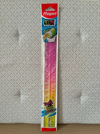 Règle Plate "Twist and Flex" 30cm  Rose / Jaune