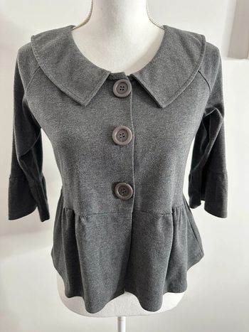 Blouse gothique grise col Claudine T38