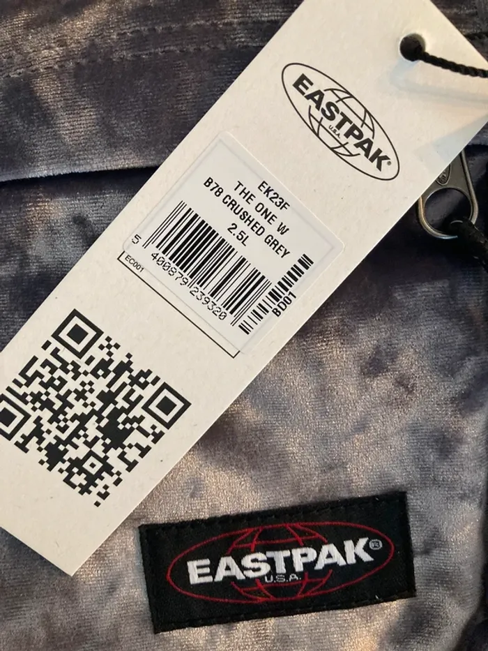 Eastpak sac bandoulière the one velours gris neuf - photo numéro 4