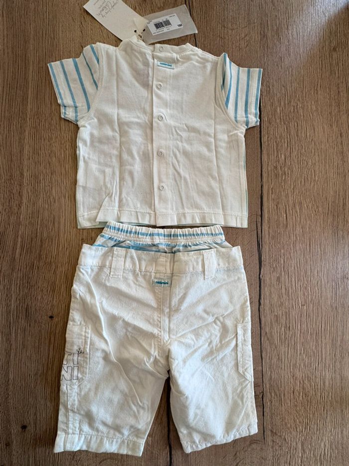 Ensemble tee-shirt + pantalon taille 1 mois catimini neuf avec étiquettes - photo numéro 11