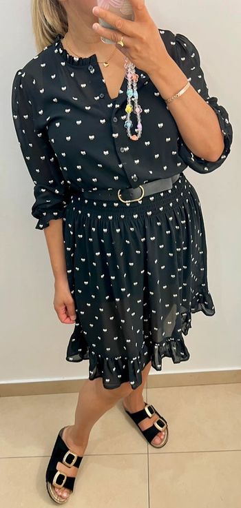 Robe Noire Brodée Maje Taille 40