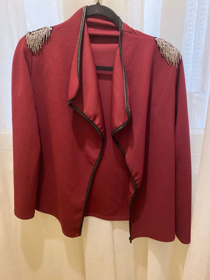 Veste bordeaux viscose taille unique