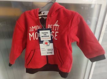 gilet zippé à capuche bébé garçon terre de marin 6 mois