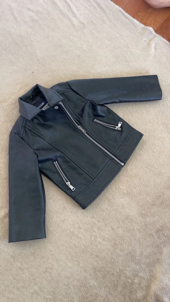 Veste en cuir fille 3ans - photo numéro 2