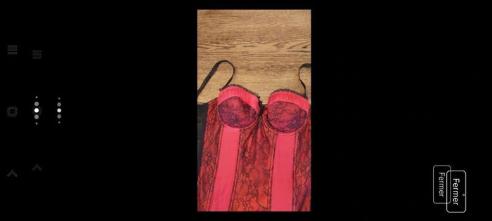Corset guêpière rouge/noir La Senza fr 90C - photo numéro 15
