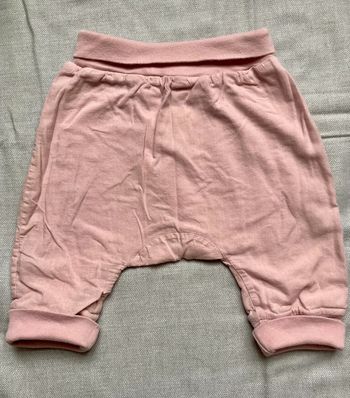 Sarouel Bout´chou rose poudré 6 mois coton doublé