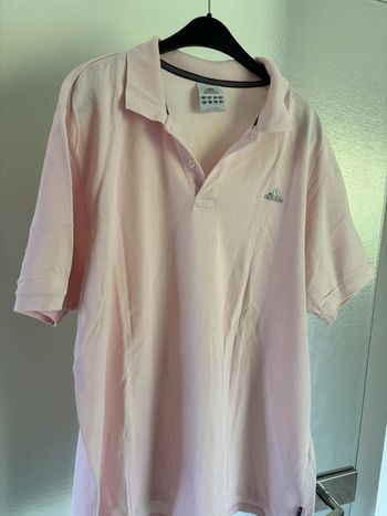 Polo Adidas rose vintage – Taille 2XL