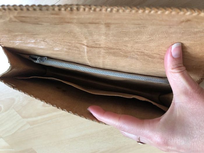 Pochette cuir marron - photo numéro 3