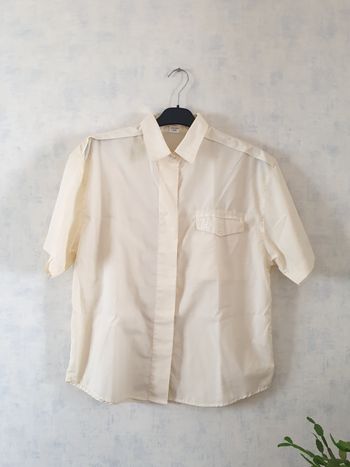 Blouse chemise jaune pâle à manches courtes – 42/44