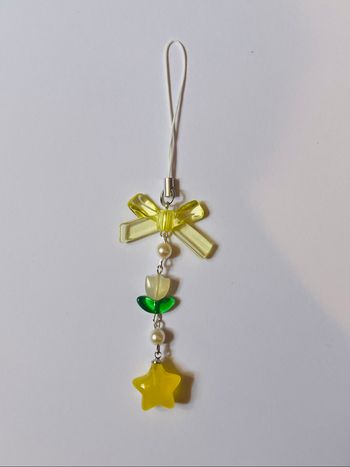 Charms jaune yellow étoile coquette keychain porte-clé