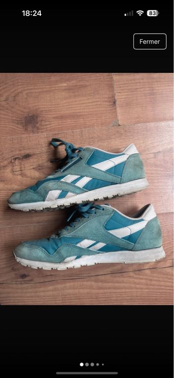 Basket reebok bleu turquoise