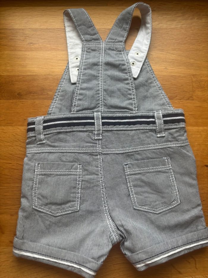 Jolie salopette short Obaibi 3 mois garçon comme neuve - photo numéro 2