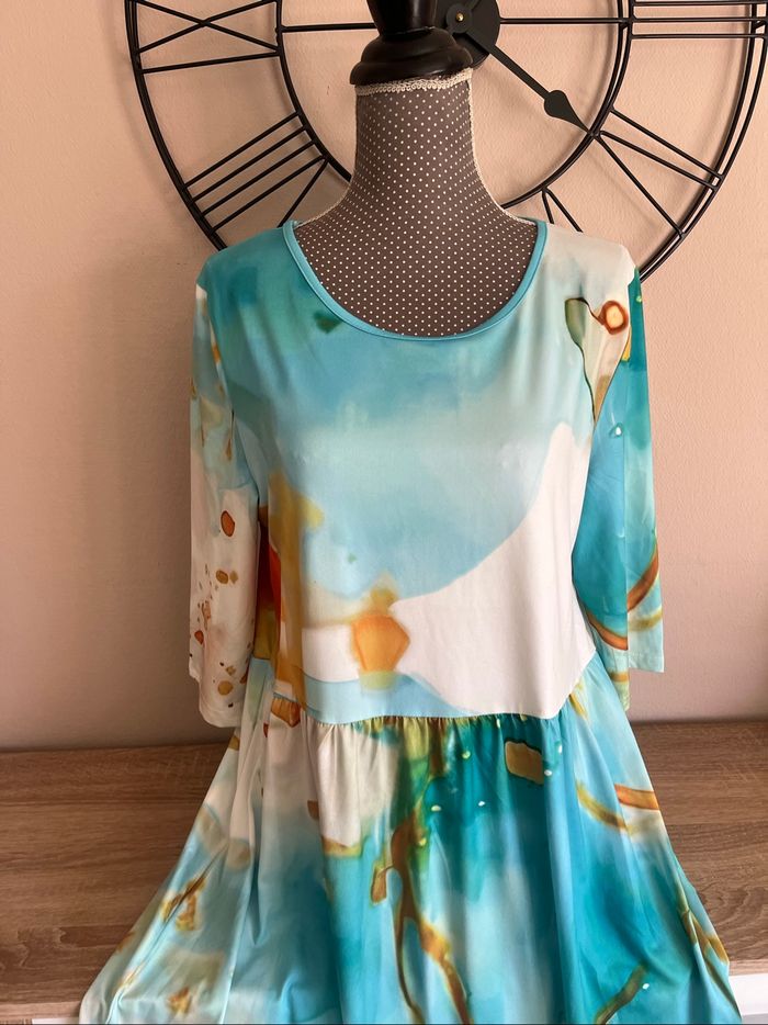 Robe fluide d'été imprimé taille L neuve - photo numéro 2