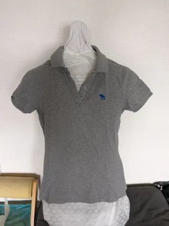 Polo Abercrombie & Fitch - gris/bleu
