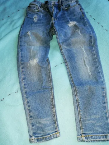 Jeans fille bleu