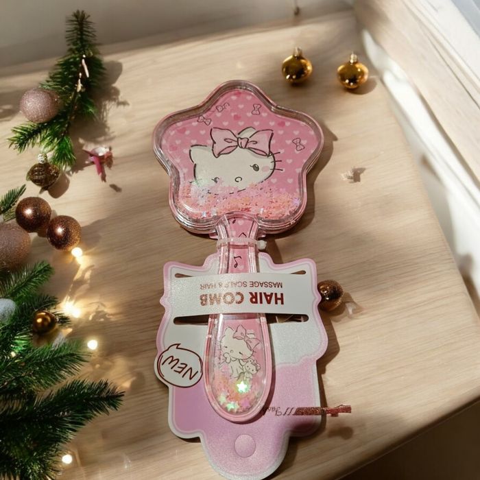 Brosse en étoile Hello Kitty paillettes