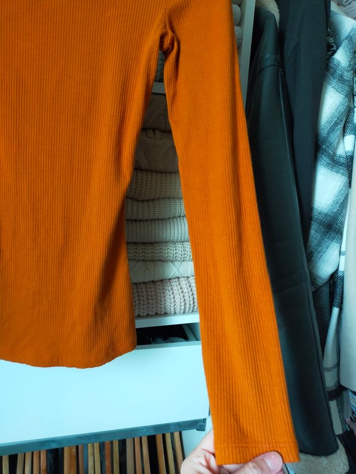 Tee shirt manches longues orange femme la redoute S - photo numéro 7