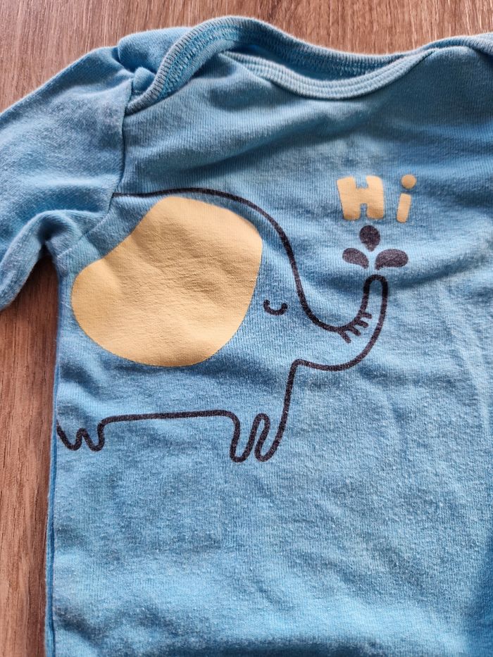 Body Bébé Lupilu - Bleu Éléphant 6 Mois - photo numéro 2