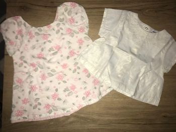 Lot de 2 hauts manches courtes