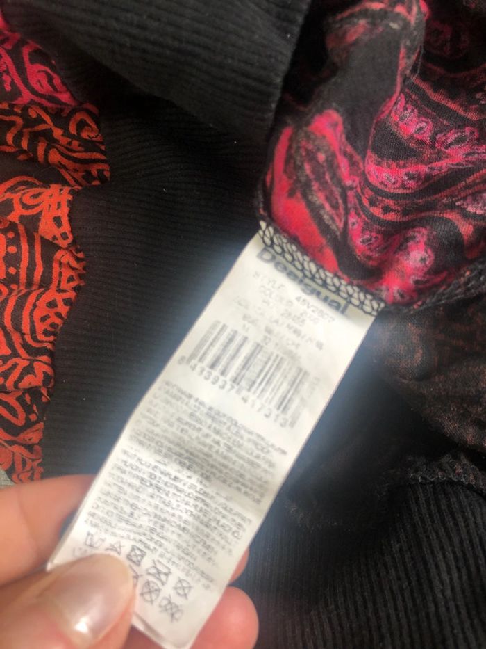 Robe rouge Desigual taille XS manches longues tricot - photo numéro 5