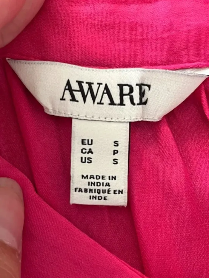 Blouse rose satinée Aware - photo numéro 7