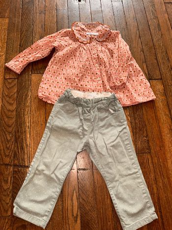 Chemise et jeans Bout’chou  18 mois