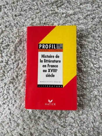 Livre histoire de la littérature en France au XVIIIe siècle