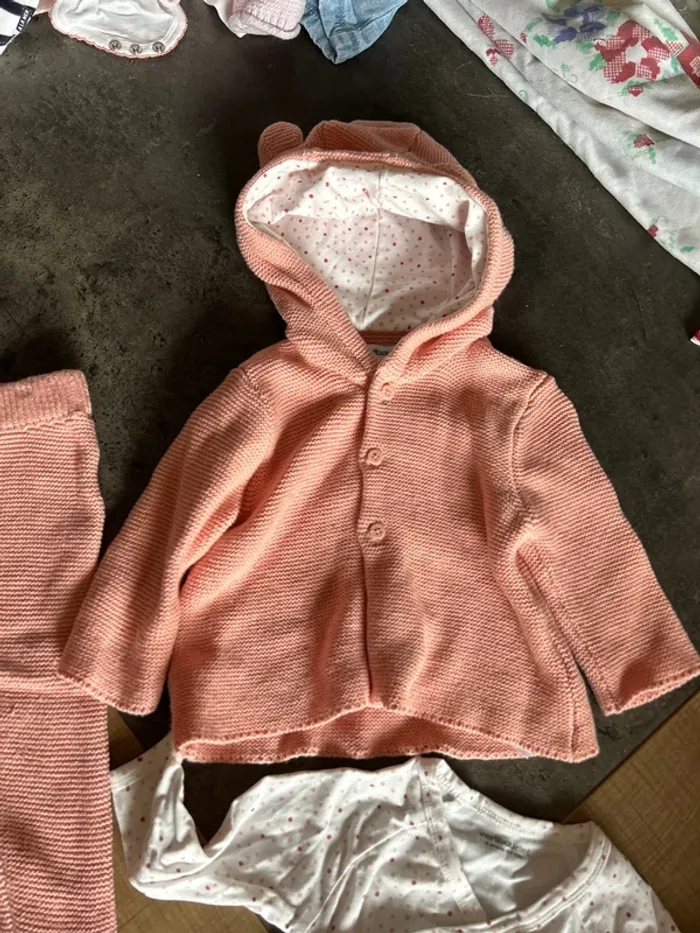 Ensemble pantalon, gilet et body en tricot,bébé fille, verbaudet, 6 mois - photo numéro 4