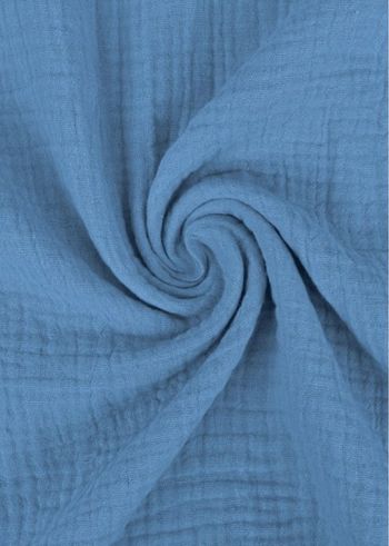 Double Gaze de coton couleurs cobalt