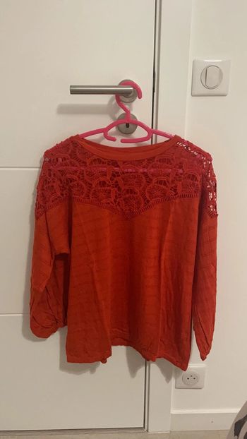 Blouse col dentelle Camaïeu
