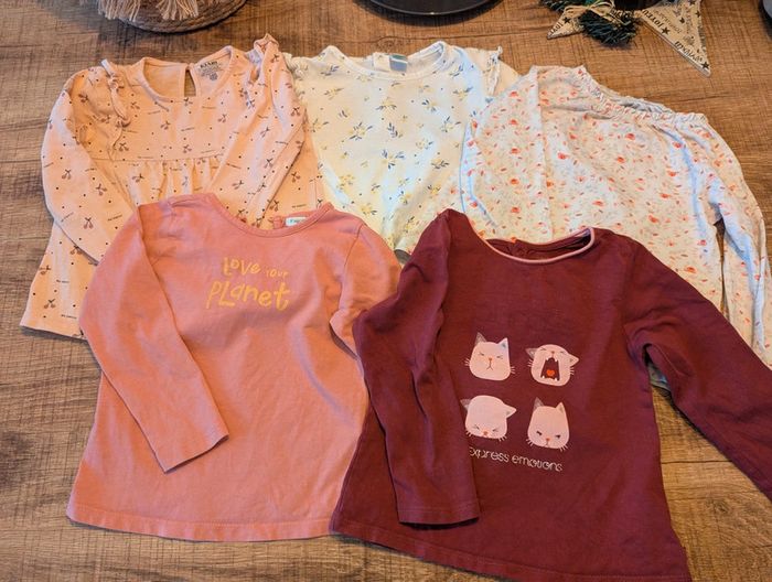 Lot de 5 tee-shirts manches longues