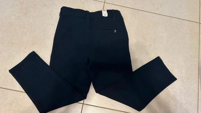 Pantalon forme chino navy en maille garçon IKKS 5 ans - photo numéro 4