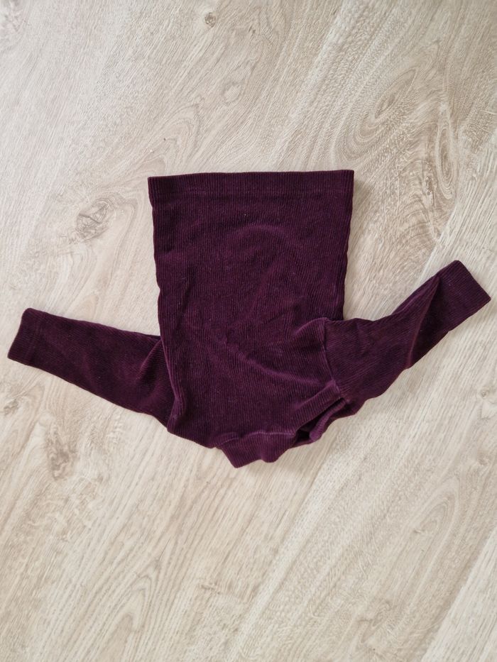 Pull côtelé velours violet/prune 3 Pommes - Taille 3 mois - photo numéro 2