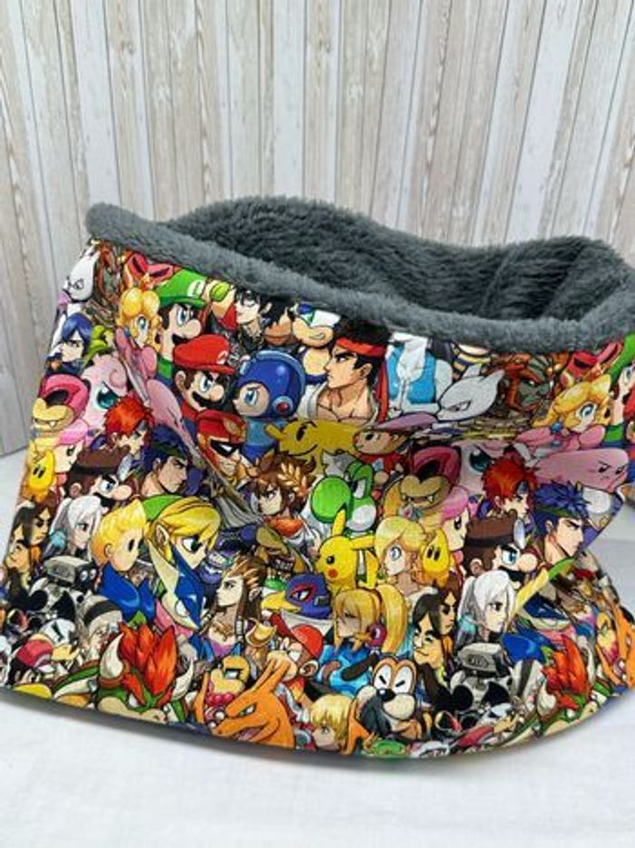 Snood enfant Minecraft, snood cache cou enfant  super mario - photo numéro 5