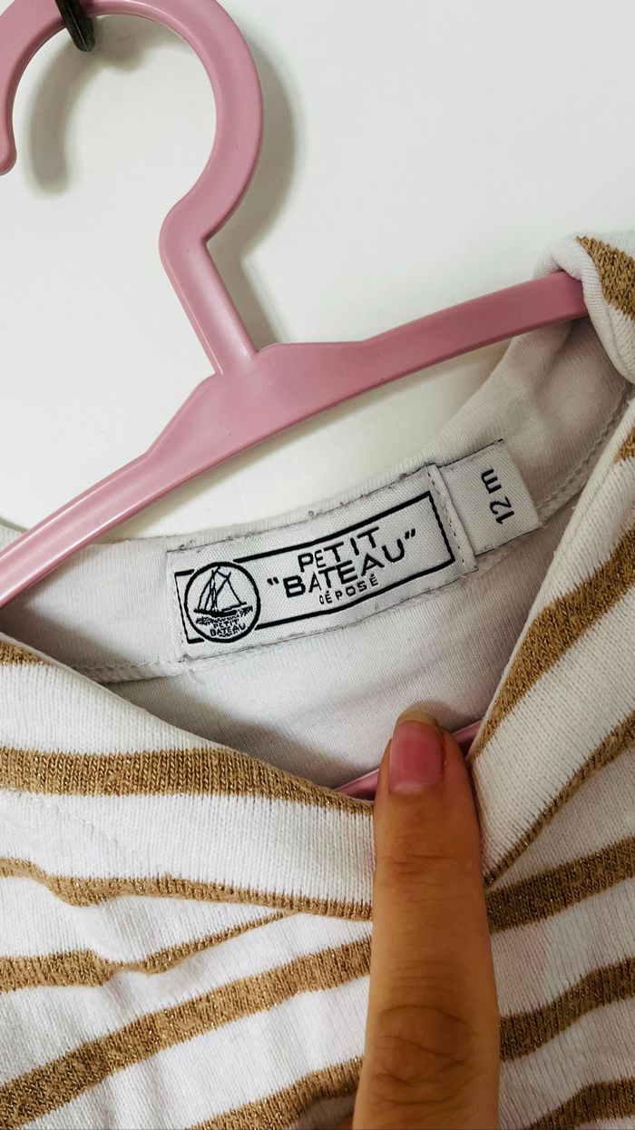 Body/sweat marinière doré petit bateau - photo numéro 2