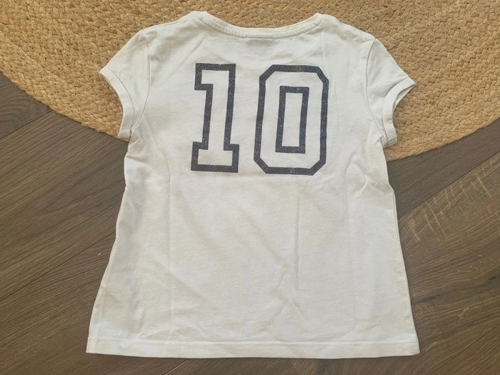 T-shirt MC blanc France foot 10 TAO tape a l’œil 2 3 ans - photo numéro 3