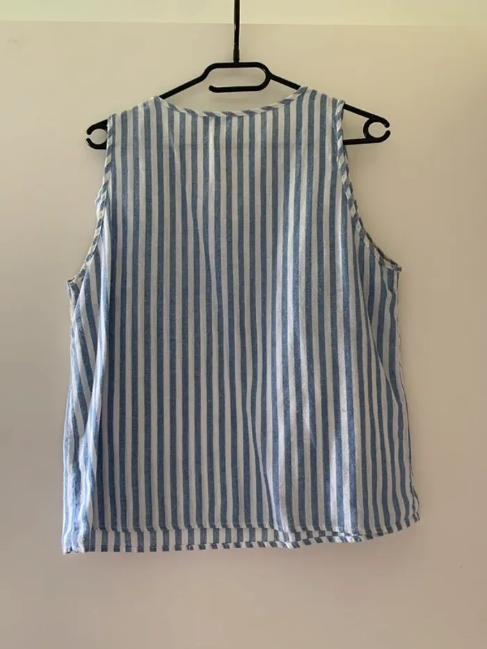 Top rayé bleu & blanc SHEIN - photo numéro 3