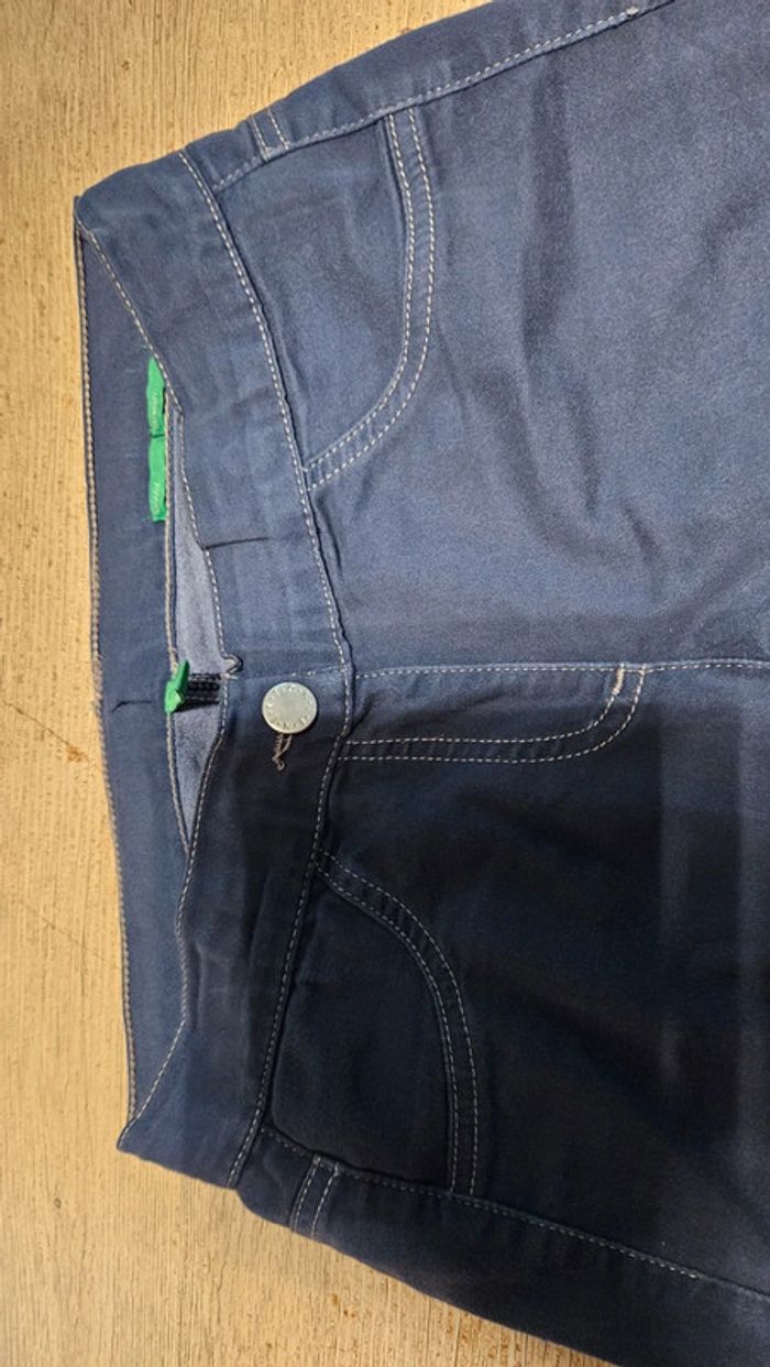 Pantalon bleu tirant sur le mauve, skinny stretch, Benetton, taille 11/12 ans, très peu mis - photo numéro 7