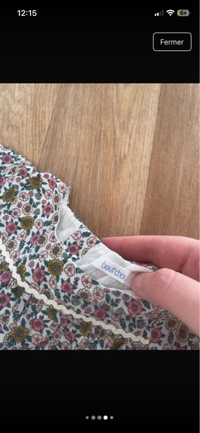 Ensemble fleuri 3/6 mois Bout’Chou - photo numéro 3