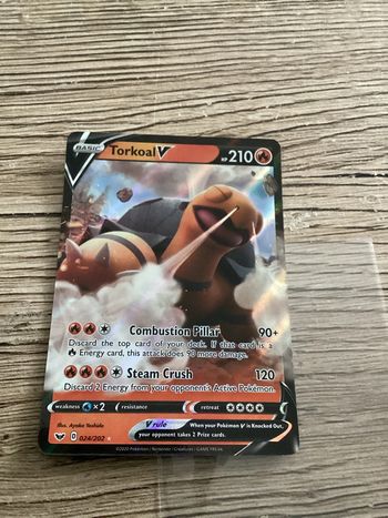 carte Pokémon 024/202 torkoal V anglais ANG année 2020