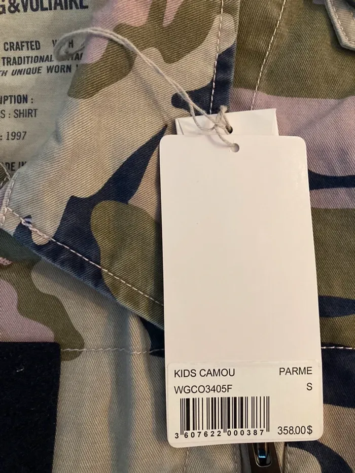 Zadig & Voltaire veste camouflage parme légère courte coton - photo numéro 5